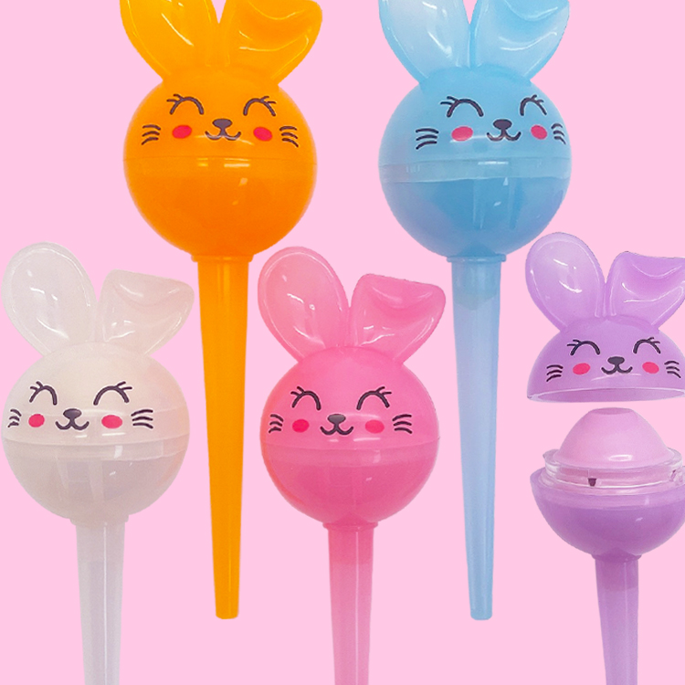 Jelly color rabbit lip balm c5485